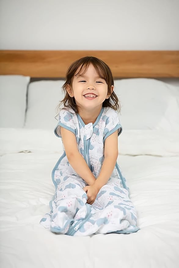 TADO MUSLIN Baby Sleep Sack 6-12 Months Wearable Blanket for Babies 100% Organic Cotton 2-Way Zipper YKK 0.5 TOG Toddler Sleeping Sacks