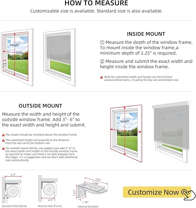ZSTARR Motorized Smart Blind for Window with Remote Control, Automatic Blackout Roller Shade Customizable Size,with Valance Child Safety Rechargeable Battery Blinds (Copper Color)