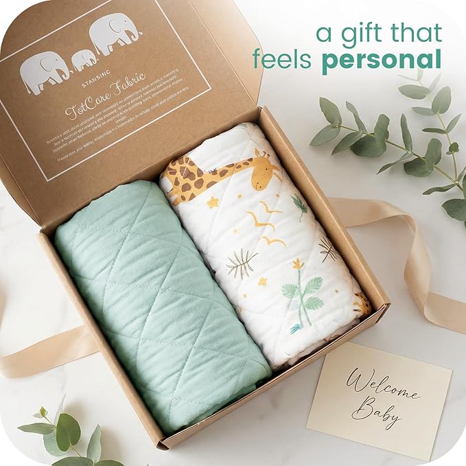 TotChill Light Quilted Changing Pad Cover 2 Pack, Soft Fitted Changing Table Covers for Baby Boys and Girls, Safari Animal