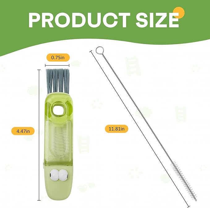 2 Pack Cup Cleaning Kit Compatible with Stanley,4 in 1 Bottle Gap Cleaner,Multipurpose Cup Cleaner Kit with Extra Long Nylon Straw Brush Cleaner,Bottle Cleaning Brush Set with Holder