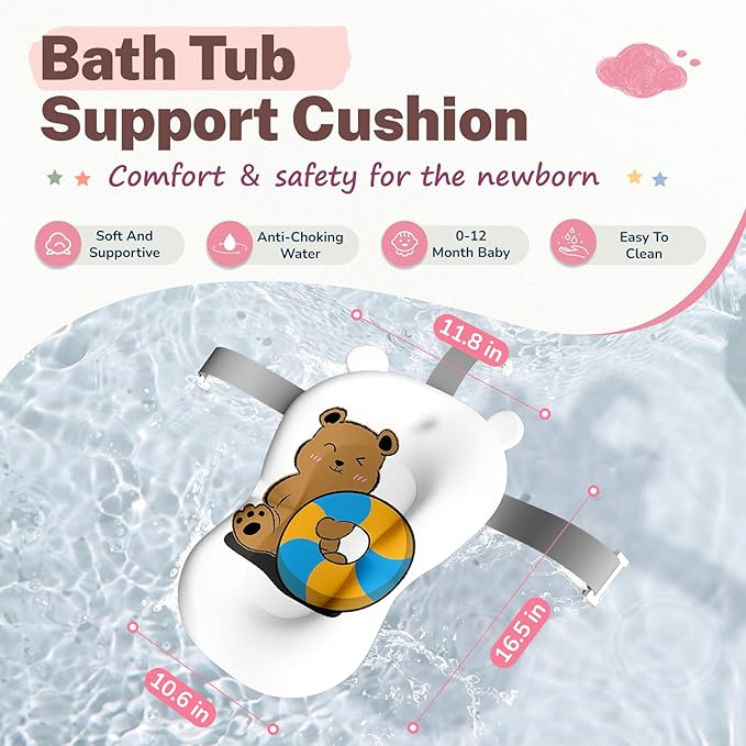 AVIDOR Baby Bathtub,Collapsible Bathtub for Newborn to Toddler,Durable Essential Infant Bath Tub,Portable Travel Baby Tub with Soft Cushion,No-Slip Hanging and Detachable(Rose Pink)