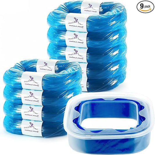 Diaper Pail Refill Bags Compatible with Diaper Genie Select Pail, Compact Pail,Square Pails Diaper Pails Refills - Pack of 9