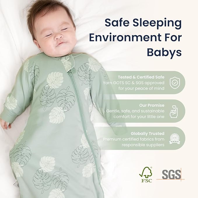 Unisex Sleeping Bag for Babies and Toddlers 1.0 Tog Sleep Sack 18-36 Months, Newborn Sleep Sack, Wearable Blanket Baby, Sleep Sack with Sleeves, Gifts for Baby