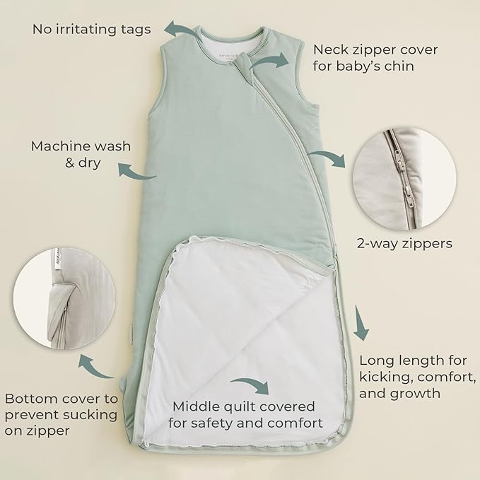 Everyday Bambu Sleep Sack 2.5 Tog - Rayon made from Bamboo Baby Sleeping Bag, Wearable Blanket, Unisex