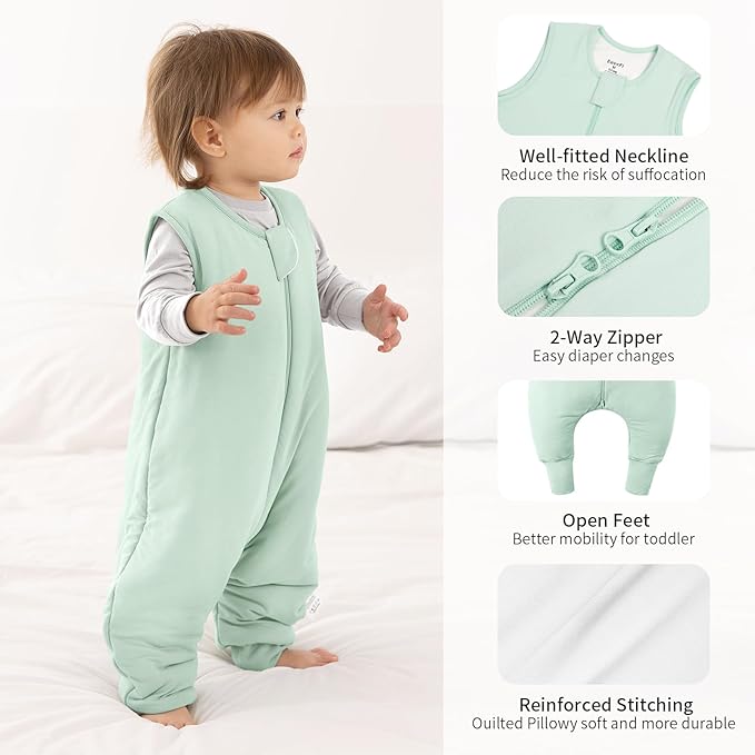 EasyFi Rayon Made from Bamboo Sleep Sack with Feet Baby Sleep Sack with Legs