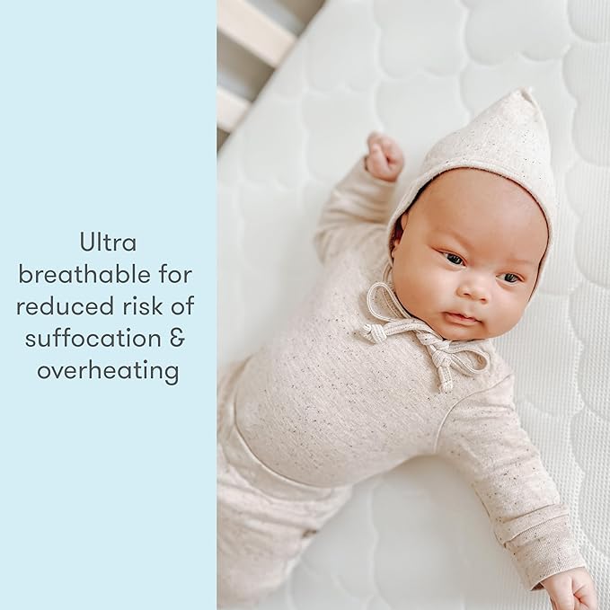 Newton Baby Crib Mattress and Toddler Bed - Ultra-Breathable Proven to Reduce Suffocation Risk, Washable Core & Cover, 2-Stage, Deluxe 5.5" Thick - White