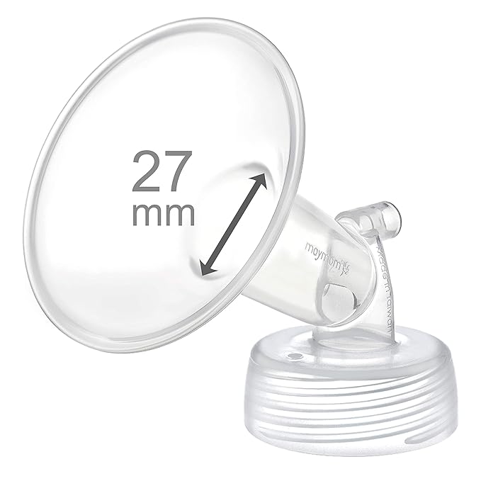 Maymom Wide Neck Pump Part Compatible with Spectra S1/S2 Pumps; Incl Wide Mouth Flange; Not Original Spectra Flange; Replaces Shield (27 mm)
