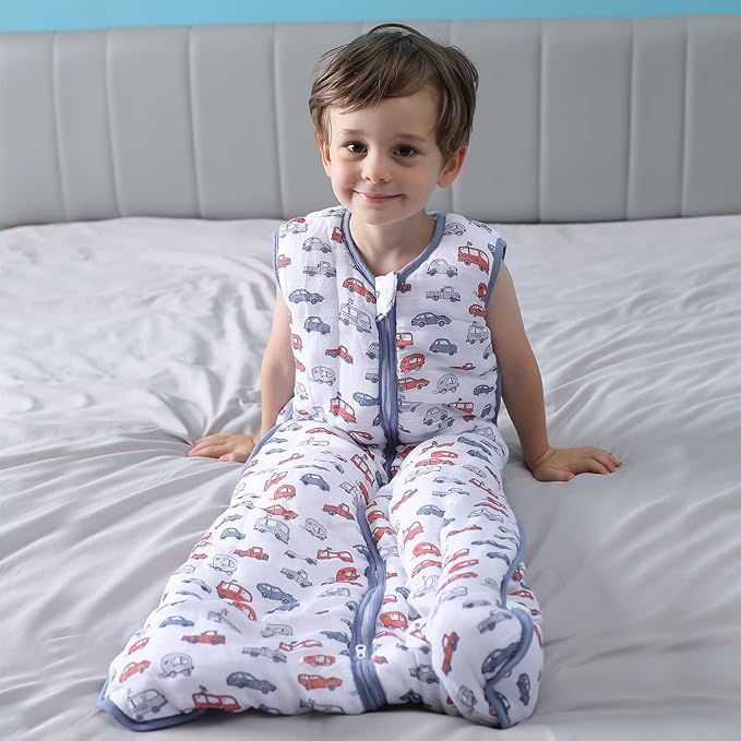 TADO MUSLIN Toddler Sleep Sack, 70% Rayon from Bamboo and 30% Cotton Baby Wearable Blanket Winter 2.5 TOG Sleeping Sacks Warm Soft Car (2-4T)