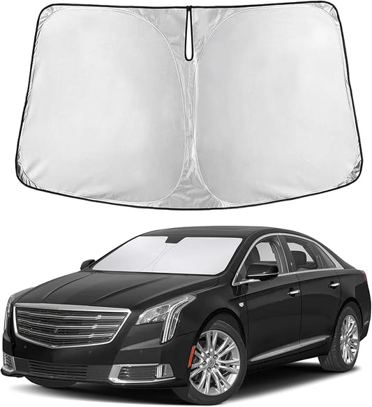 Econour Windshield Sunshade for Cadillac XTS 2013-2017 2018 2019, Sun Visor for Front Windshield & Window Sun Shade Cover, UV Heat Blocker & Protector, Car Accessories