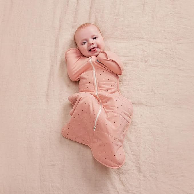 Love to Dream Warm Swaddle UP 2.5 TOG Baby Sleep Sack for Autumn & Winter | Arms Up Position for Self-Soothing, Calms Startle Reflex | Medium 13–19 lbs, Rose