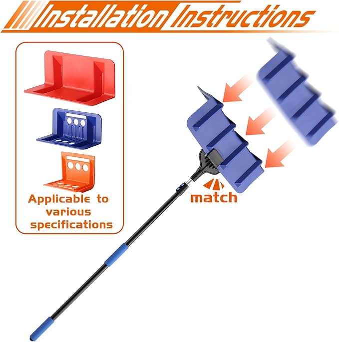 LLCC 9.8ft V Shaped Board Corner Protector Extension Handle, Edge Protector Pole for Flatbed, Adjustable V Edge Guards Handle (4.76ft→9.8ft, 1 Pack)