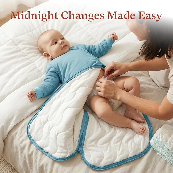 littogoose Baby Sleep Sack 1.0 TOG, Long Sleeve Wearable Blanket Soft Infants Sleeping Sack Boy Girl for 3-6 Months 2T-4T