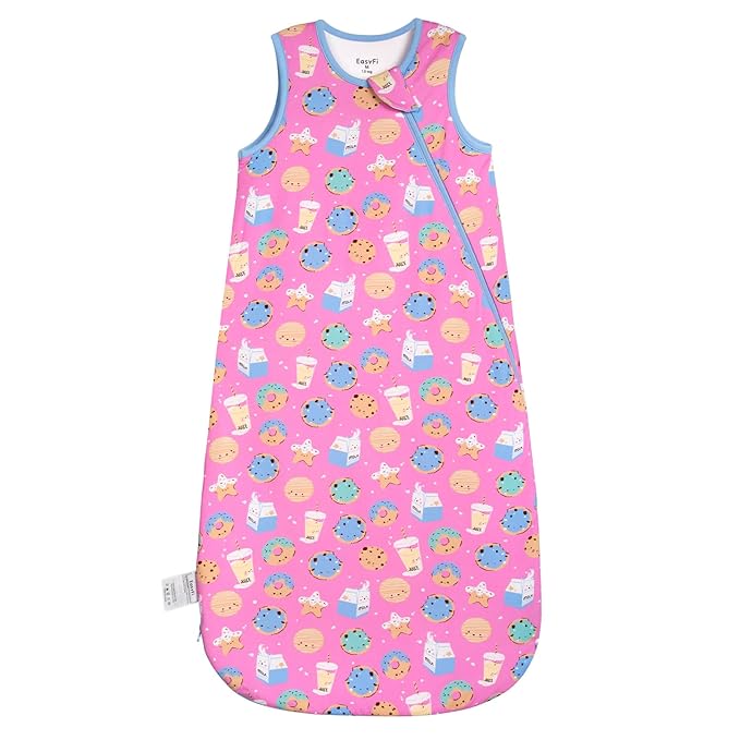 EasyFi Rayon Made from Bamboo Sleep Sack 18-24 Months 1.0 Tog Supersoft Toddler Sleep Sack 2t Baby Wearable Blanket with 2-Way Zipper Unisex Sleeping Bag for Babies