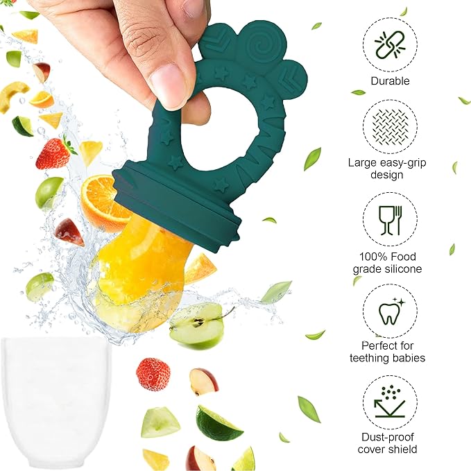 Silicone Baby Feeding Set, 10 Pcs Baby Led Weaning Supplies | BPA-Free Baby Dishes with Toddler Plates and Bowls Set, Silicone Bib, Suction Cup, Baby Spoons & Forks | Empower Independence – Green