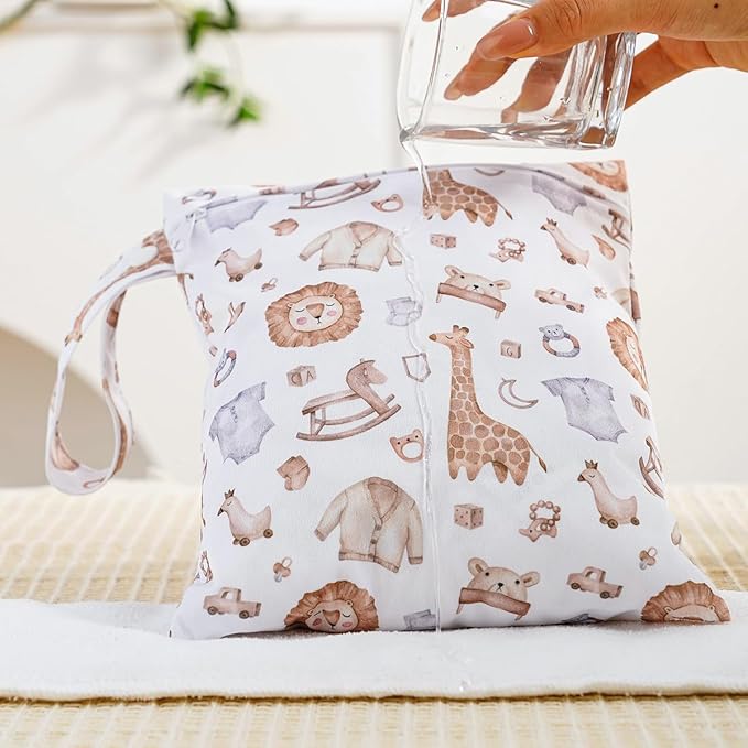 Wet Dry Bag for Baby, Swimsuit, Diaper Bag & Travel - Waterproof Reusable Leakproof Pouch for Wet Clothes, Swimsuits, Pool, Beach, and Gym