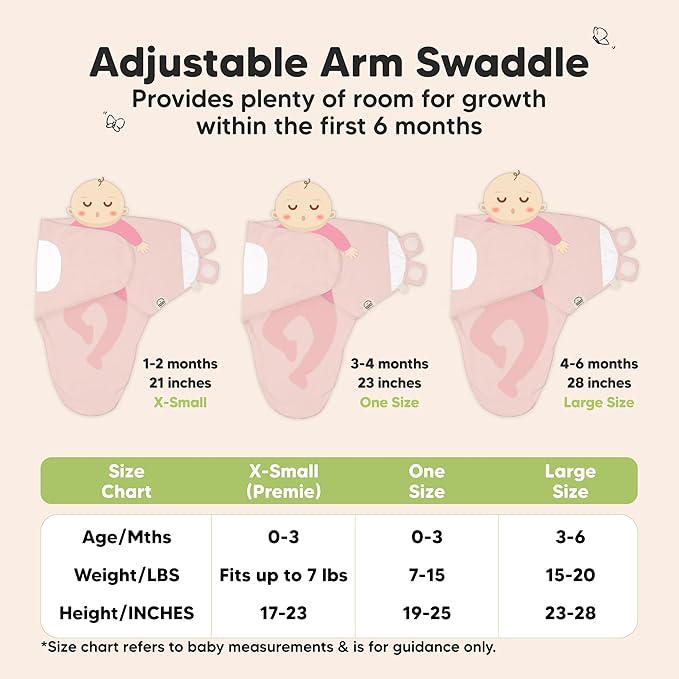 KeaBabies 3-Pack Organic Baby Swaddle Sleep Sacks - Swaddles for Newborns, Infant 0-3 Months, Baby Girls, Boys, Soft & Snug Newborn Sleep Sack, Nursery Swaddling Blankets (Daffodil)