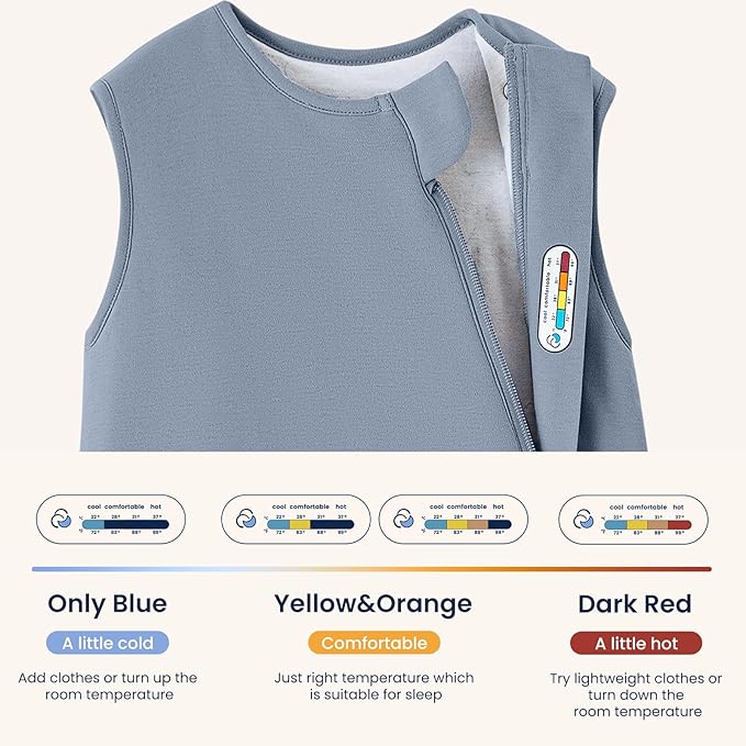 kaiya baby Unisex Sleeping Bag for Babies and Toddlers 1.0 Tog Sleep Sack 0-6 Months, Newborn Sleep Sack, Wearable Blanket Baby, One Piece Sleeveless Sleep Sack, Gifts for Baby