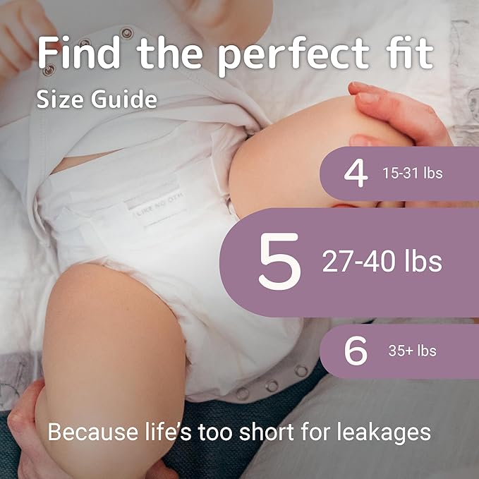 Bambo Nature Premium Eco-Friendly Baby Diapers, Size 5 (27-40 Lbs), 25 Count
