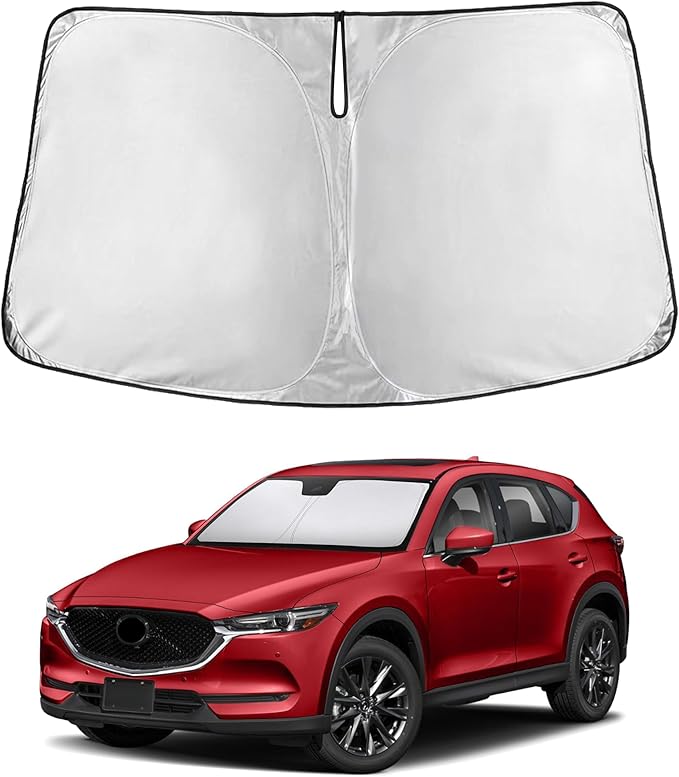 Econour Windshield Sunshade for Mazda CX-5 2017-2024 2025 2026, Sun Visor for Front Windshield & Window Sun Shade Cover, UV Heat Blocker & Protector, Car Accessories