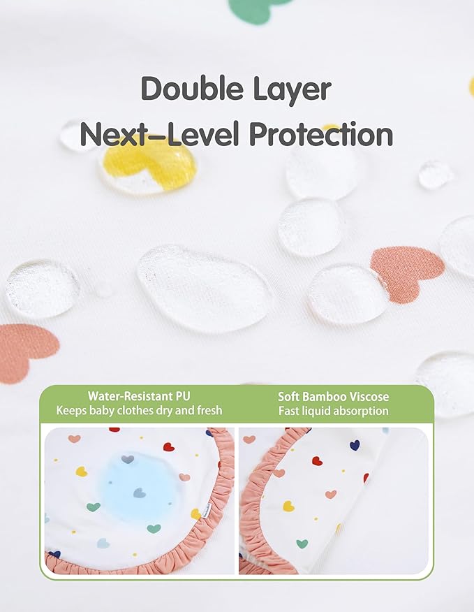 BambooBud Baby Burp Cloths Large Size 3Pack Absorbent Burping Clothes 2-Layers Newborn Burpy Bib Cloth Set