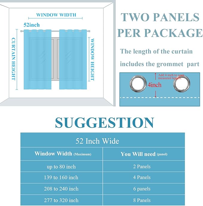 Estelar Textiler Green and Greyish White Gradient Blackout Curtains 102 Inches Long for Bedroom, Thermal Insulated Full Room Darkening Ombre Gray Grommet Drapes for Living Room, 52Wx102L, 2 Panels