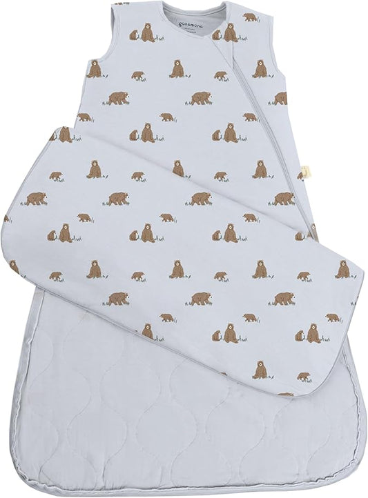 GUNAMUNA Sleep Sacks for Babies Toddlers and Newborns, Easy Changing Diaper Zipper, Cozy, 2.5 TOG