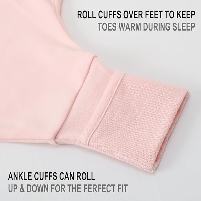Toddler Sleep Sack with Feet, 0.5 TOG Organic Cotton Baby Sleeping Bag with Legs, Baby Wearable Blankets for Walkers w/ 2-Way Zipper, Baby Sleep Sack for Girls & Boys, Early Walker 6-18 Month