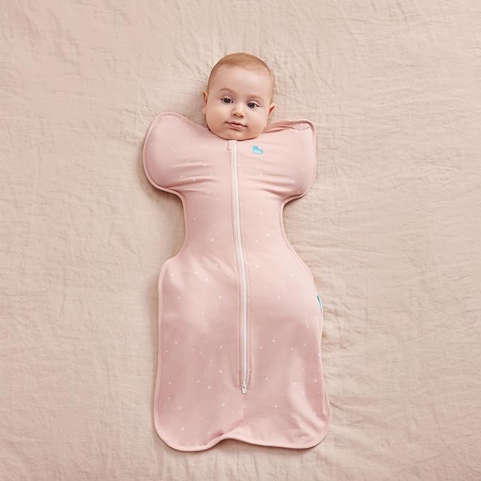 Love to Dream Swaddle UP, Baby Sleep Sack, Self-Soothing Swaddles for Newborns, Snug Fit Helps Calm Startle Reflex, New Born Essentials for Baby, 1.0 TOG, 5-8.5 lbs, Powder Pink Twinkle