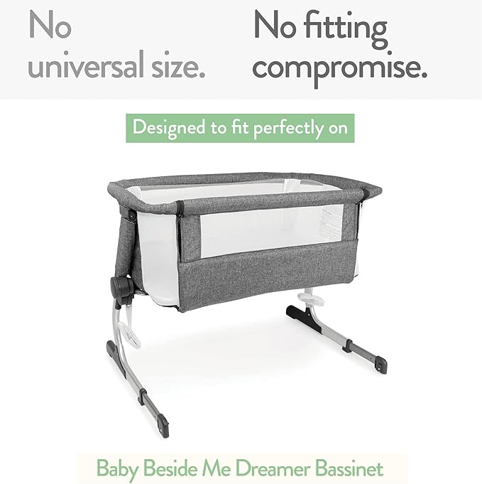 Bassinet Fitted Sheets for Baby Beside Dreamer Bassinet & Bedside Sleeper – Snuggly Soft 100% Jersey Cotton – 2 Pack – Grey Elephants, Cloud, Stars, Moon, Owl
