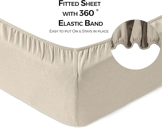 Dreamology Standard Crib Sheets,2 Pack,Cotton Crib Sheet,Soft and Breathable,100% Cotton Jersey Crib Sheet Boys, Girls, Neutral Crib Sheets for Standard Cribs, 52x28 Crib Mattress Sheet | Brown,Ecru