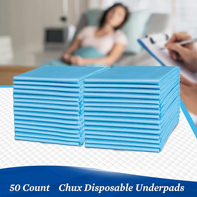 SOFYFINE Premium Chucks Pads Disposable 23"x36" (50 Count) , Leakproof Adults Incontinence Bed Pads, Heavy Duty Absorbent Underpads Waterproof, Extra Large Puppy Pee Training Pad