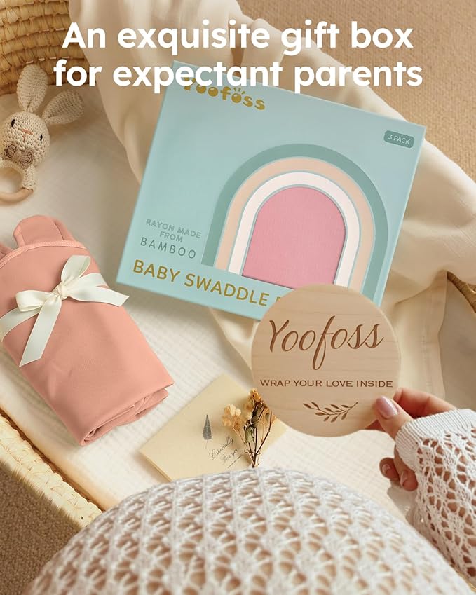Yoofoss Baby Swaddle for Newborns 0–3 Months, Adjustable Soft & Breathable Swaddles,Noiseless Closure Swaddle Sleep Sack, Durable & Snug Fit