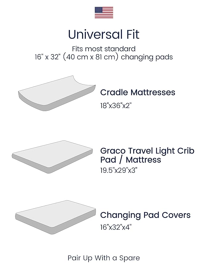 TotAha Premium Stretchy Changing Pad Covers Boho, Buttery Soft Rainbow Diaper Changing pad Covers for Girls Boys, Ultra Comfort Changing Table Covers, 5'' Deep Pocket