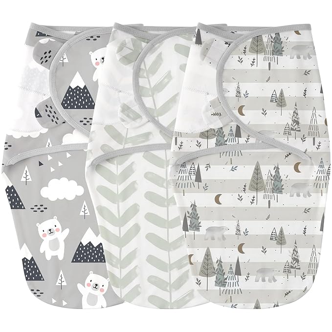 Yoofoss Baby Swaddles for Newborns 100% Organic Cotton, Adjustable Swaddle Sleep Sack 0-3 Months Newborn Swaddle Sack, Breathable Soft(Small)