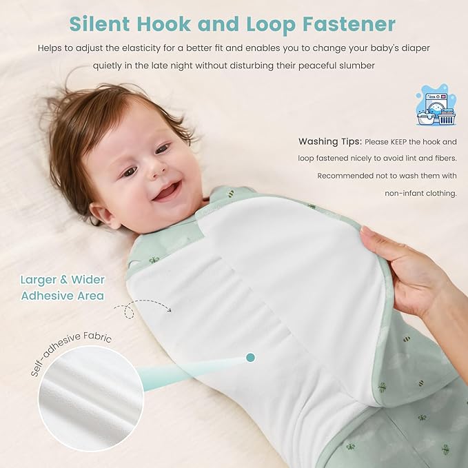 LILBESTIE Baby Swaddle Sleep Sack, 1.0 Tog New-Parent-Friendly Swaddle for Newborns & infant 3-6 Months Baby Wearable Blanket Reduce Startle Reflex, Newborn Boys Girls Registry Essentials
