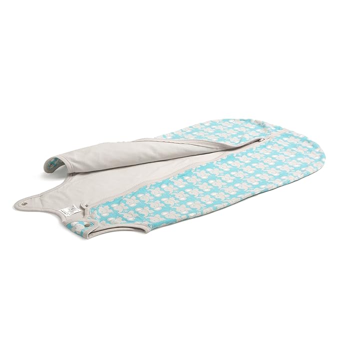 Baby Deedee 100% Cotton Sleeping Sack, Baby Sleeping Bag Wearable Blanket, Sleep Nest Lite, Infant and Toddler, Teal Elephant, Large (18-36 Months)