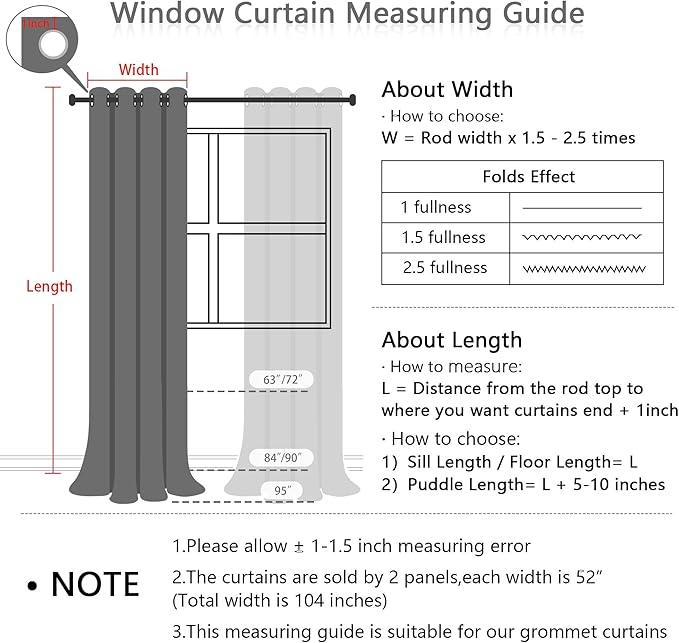 MYSKY HOME Beige Pom Pom Blackout Curtains for Girls Bedroom 63 Inch Long 100% Room Darkening Curtain for Kids Room 2 Panels Small Window Treatment Grommet 2 Layered Drapes Toddler 52W x 63L