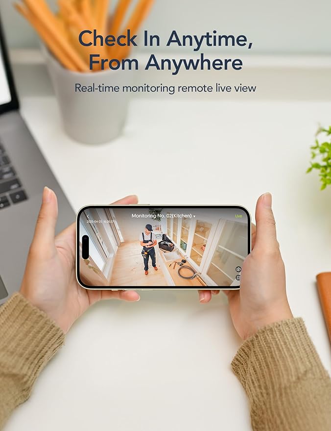 GNCC Only 2.4GHz Indoor Security Camera, 1080P Cameras for Home Security, Motion Detection, Two-Way Audio, Night Vision, Dog Camera with App, Easy Install, Cloud Storage Subscription Required(2-Pack)