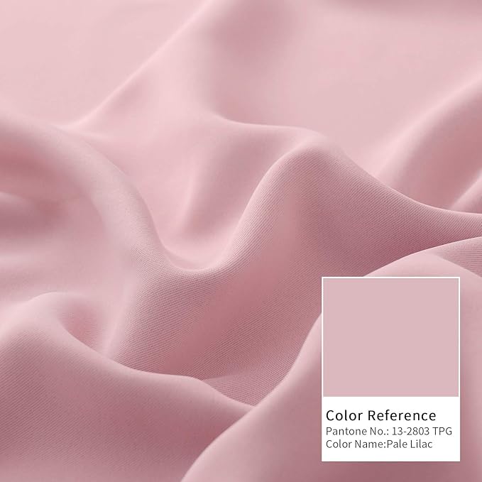 BGment Baby Pink 100% Blackout Curtains for Nursery Bedroom 84 Inch Length 2 Panels, Thermal Insulated Full Light Blocking Grommet Noise Cancelling Window Curtains for Girls Room, 42 Inch Wide Each