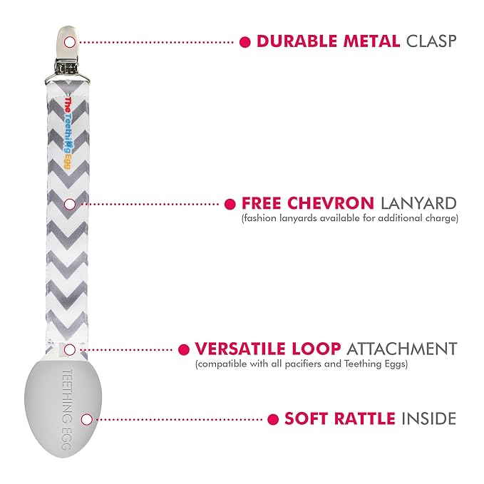 The Teething Egg Baby Teether – Freezable Teething Toy for Babies 3–6 Months up to 18 Months – Made in USA, Food-Grade TPE, Gray