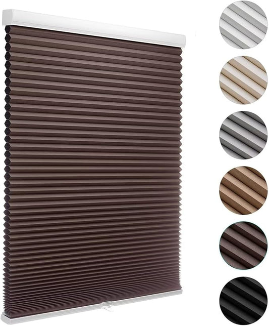 MYshade Cordless Blackout Cellular Shades for Windows, Honeycomb Window Shades with Thermal Insulation, Child & Pet Safe Room Darkening Shade, Easy Install, 31" W x 36" H, Taupe
