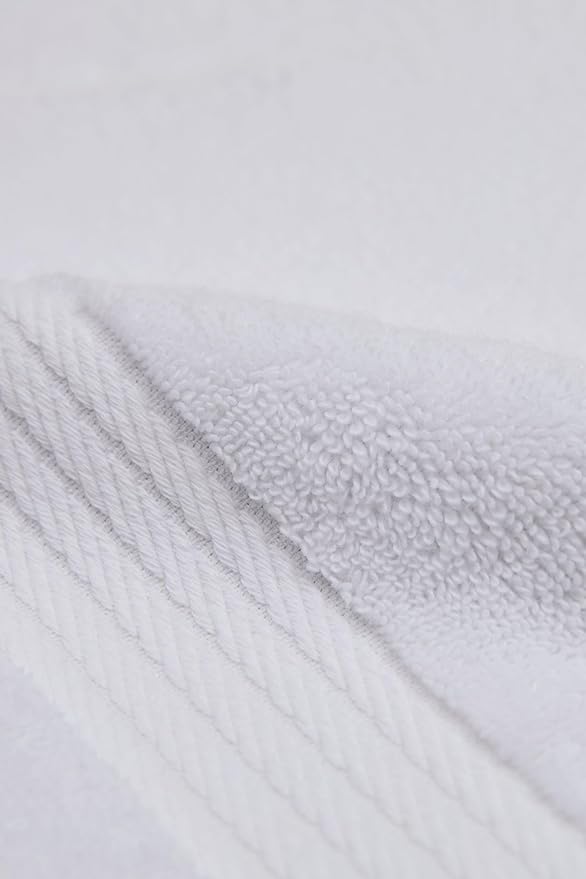 Ozdilek 6-Piece Washcloth Set 13x13 100% Turkish Cotton, 600 GSM, Soft, Gentle on Sensitive Skin, Multi-Purpose Use, Washable, Reusable, Ideal for Baby Care & Spa 6 Towels (Bright White)