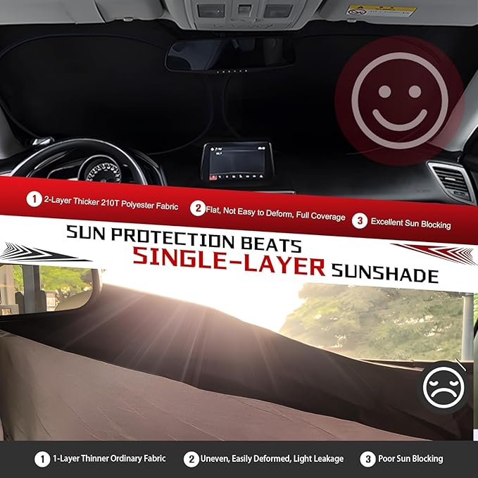 Windshield Sun Shade for 2021-2026 Le-xus is Foldable Sun Sunshade for Car Front Window Blocks UV Rays and Heat Automotive Interior Protector Custom Fit Accessories