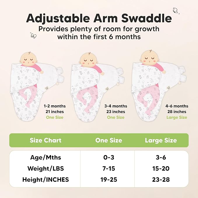 KeaBabies 3-Pack Swaddles for Newborns, Girls, Boys with Hats - Organic Soft Baby Sleep Sacks, Breathable Baby Swaddle 3-6 Months Beanies Set, Premie Infant Sleep Sack 0-3 Months (Aspire)