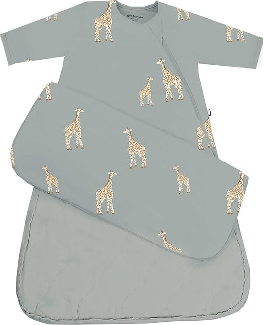 GUNAMUNA Long-Sleeve Sleep Sack for Babies and Toddlers, Wearable Sleep Bag, Easy Diaper Changes, Soft Rayon, 2.5 TOG