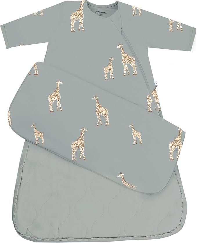 GUNAMUNA Long-Sleeve Sleep Sack for Babies and Toddlers, Wearable Sleep Bag, Easy Diaper Changes, Soft Rayon, 2.5 TOG