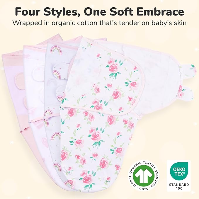 Mama Cheetah Baby Swaddle Sack, Organic Swaddling Blanket, Newborn Swaddle Sleep Sacks, Adjustable Infant Swaddle Wrap, Easy Swaddles for Boy Girl 0-3 Month