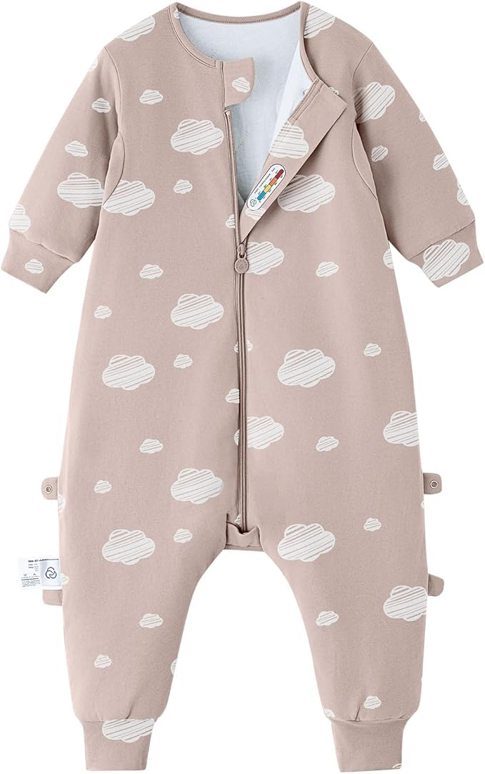 kaiya baby Unisex Toddler Sleep Sack with Feet, 2.5 Tog Baby Winter Sleep Sack Long Sleeve Gifts for Boys & Girls