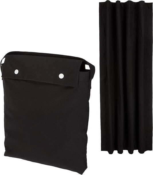 Amazon Basics Portable Blackout Curtain Shade with Suction Cups, 50" W x 78"L, 1-Pack, Black