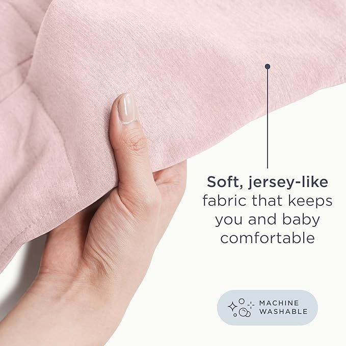 Ergobaby Embrace Baby Carrier Newborn to Toddler - Lightweight Ergonomic Baby Carriers - Cozy Essentials (7-25 Pounds), Ponte Knit, Blush Pink